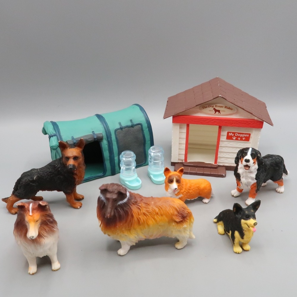 Keenway Dog Academy Training Playsetโ Lot Corgi German Shepard Puppy